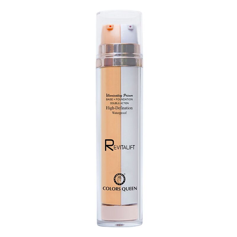 Colors Queen Revitalift Illuminating Primer Base + Foundation - 04 Beige | Swadesiicart