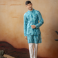 Breezy Leaves Print Cotton Nehru Jacket Set by Hilo Design