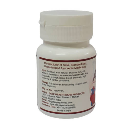 Deep Ayurveda Arjun 500mg Veg Capsules - Swadesiicart