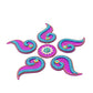 Kundan HandiKrafts Curved Designer Rangoli Purple (Baby) - Swadesiicart