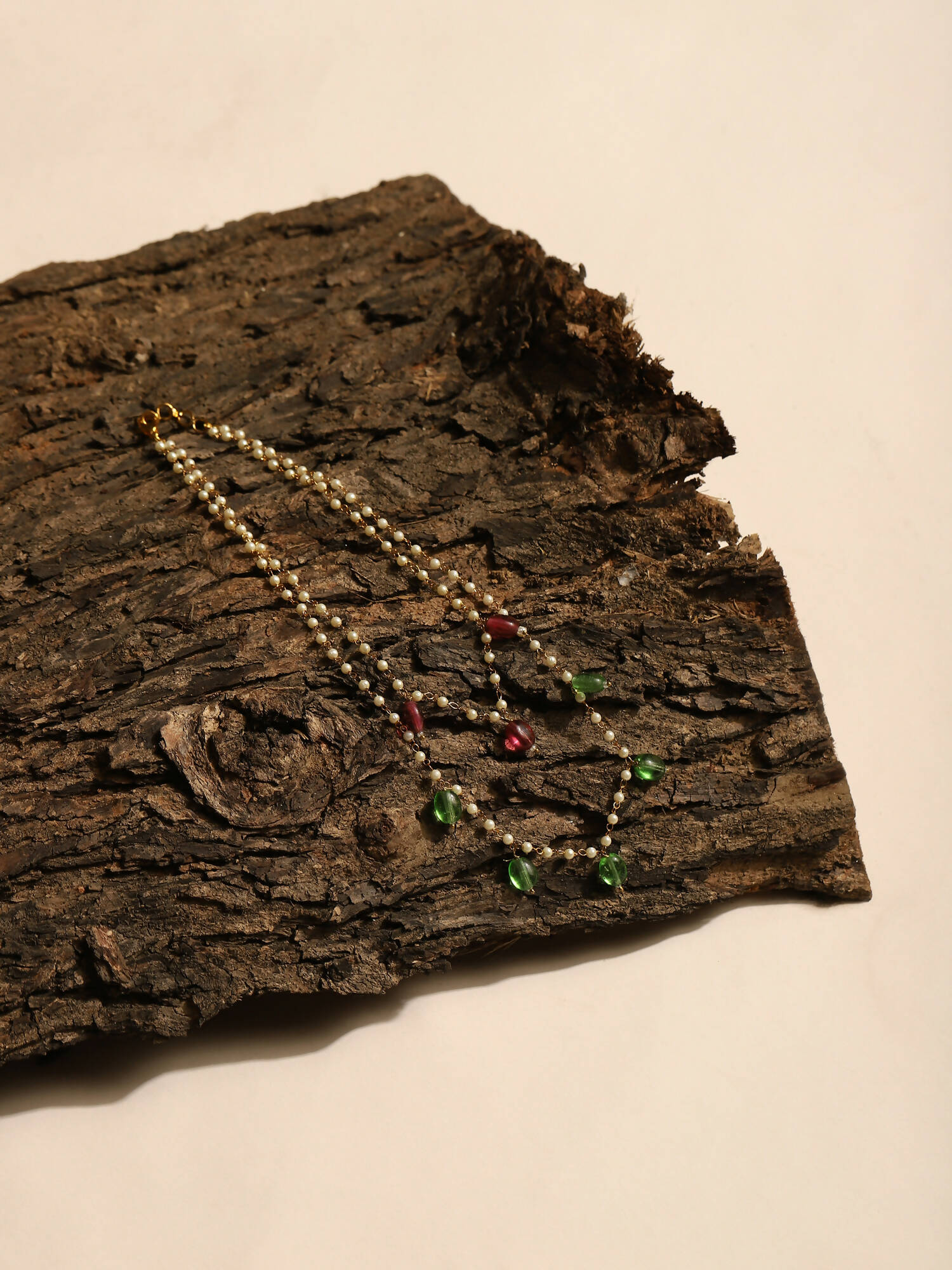 Women's Gold-Polished Necklace - Ruby Raang | Swadesiicart