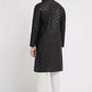 Ethnic India Black Men's Kurta Embellished Cotton | Swadesiicart