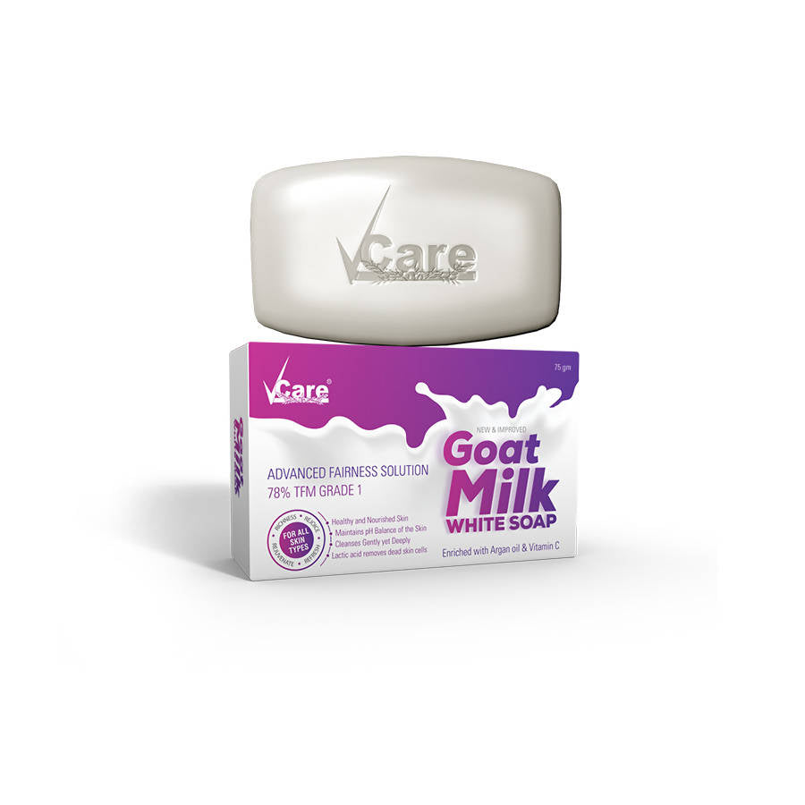 VCare Goat Milk White Soap - Swadesiicart