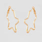 VOJ Women Gold Tonned Star Shape Hoop Stainless Steel Earrings - Swadesiicart