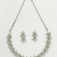 NVR Women Silver Plated Cz Stone Handcrafted Jewellery Set - Swadesiicart
