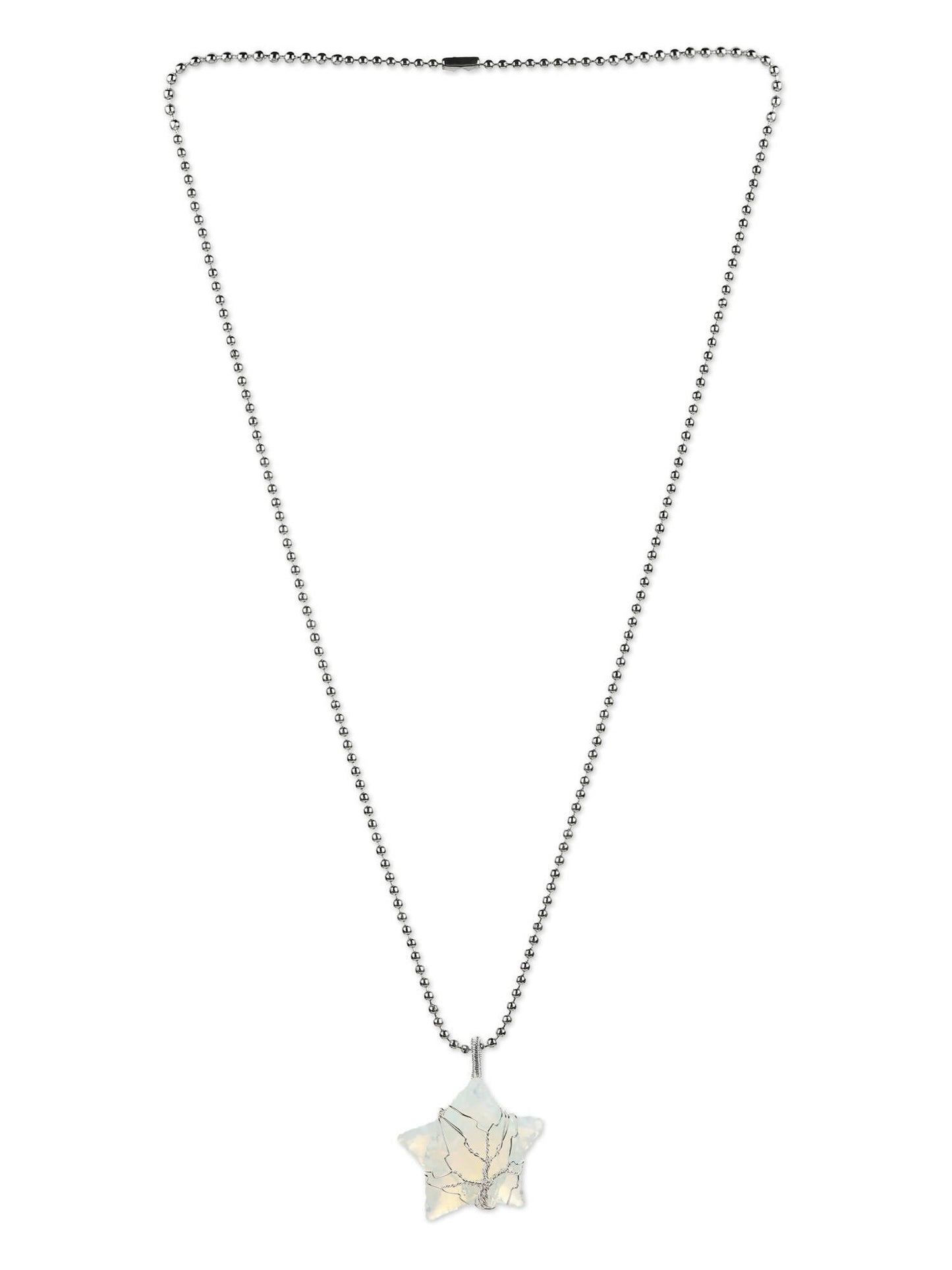 Women's Silver-Toned Blue Silver-Plated Handcrafted Chain - Ruby Raang | Swadesiicart