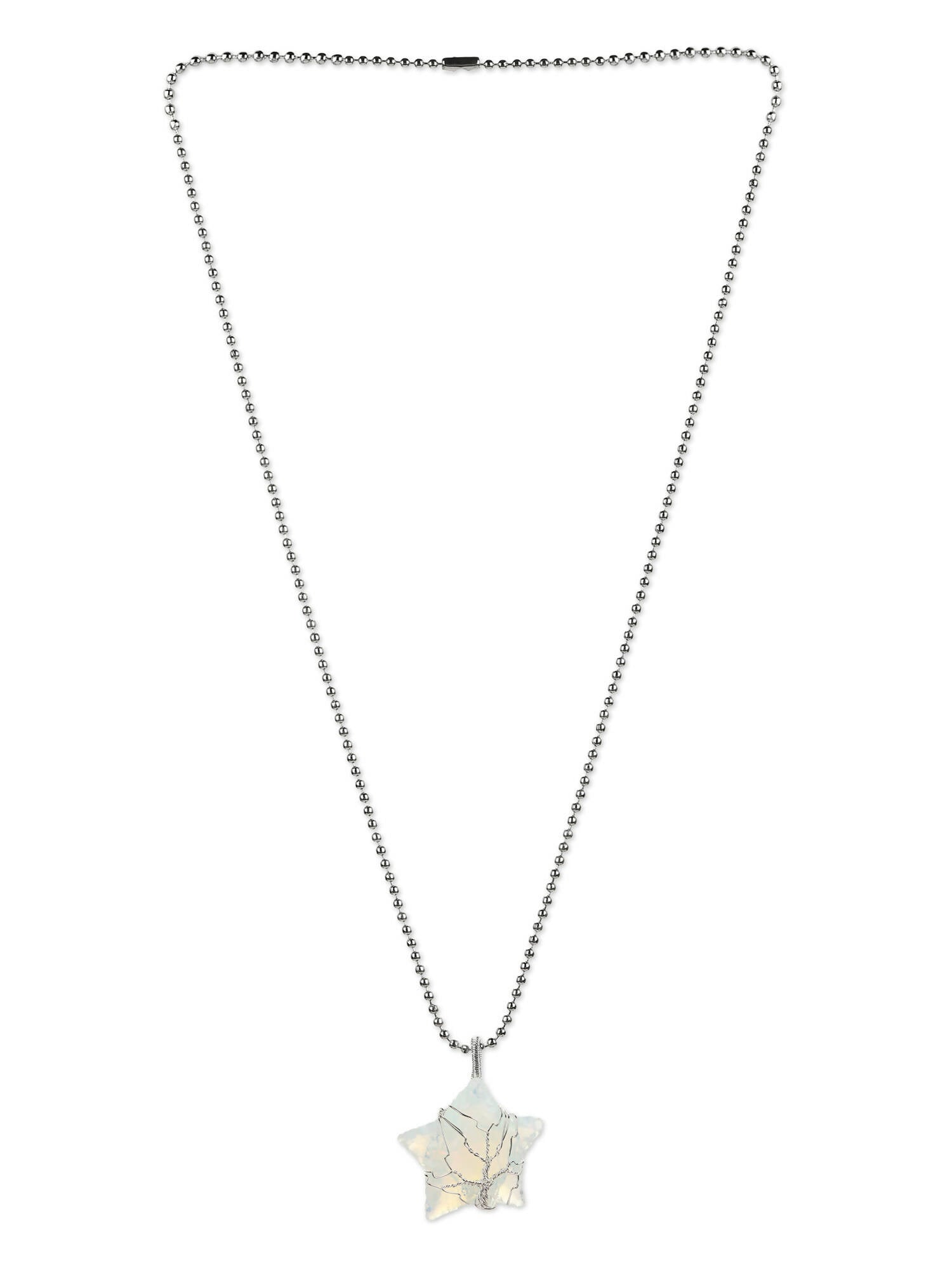Women's Silver-Toned Blue Silver-Plated Handcrafted Chain - Ruby Raang | Swadesiicart
