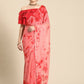 Ahalyaa Women's Traditional Semi Stitch Saree - Peach | Swadesiicart