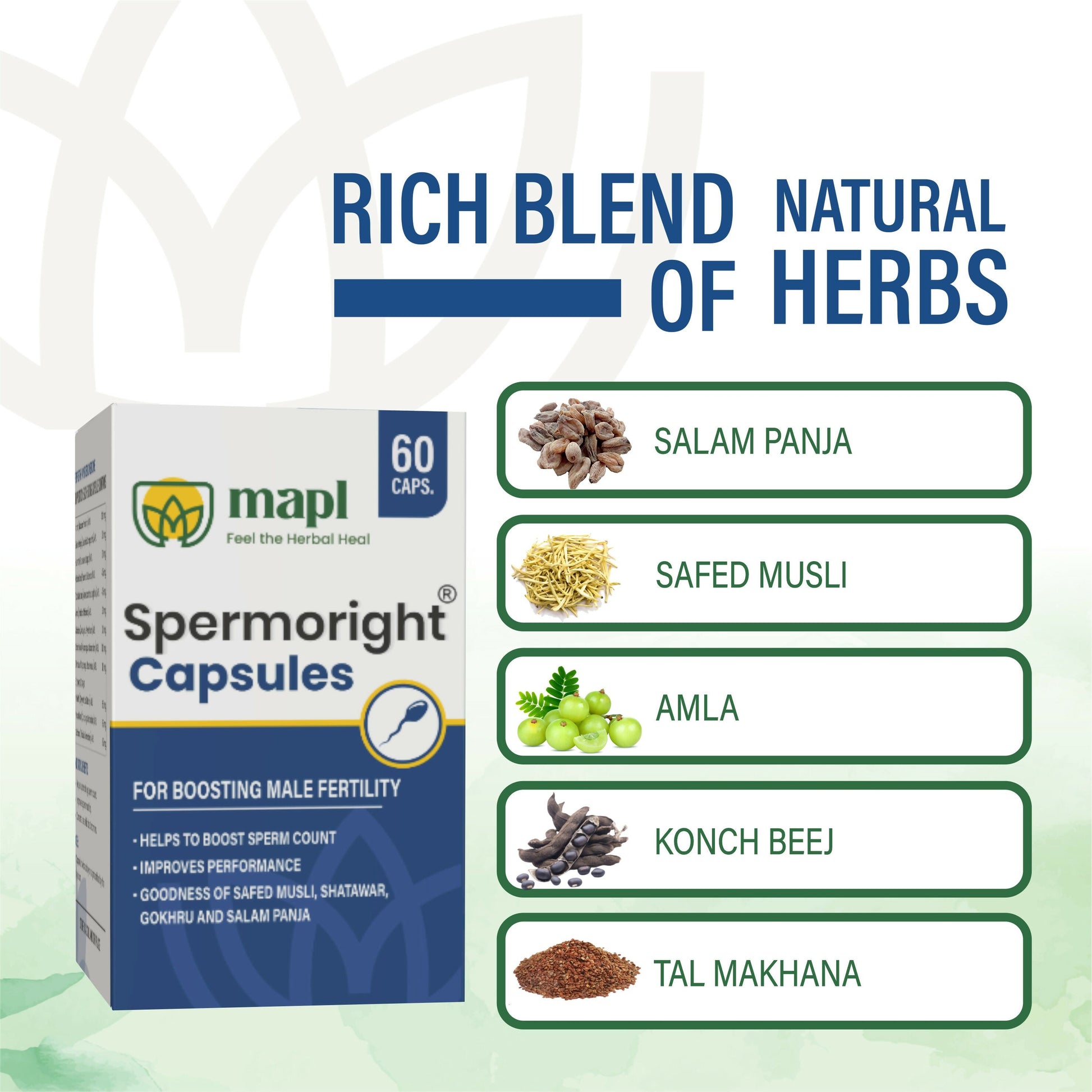 MAPL Spermoright Capsule Sperm Booster For Mens | Swadesiicart