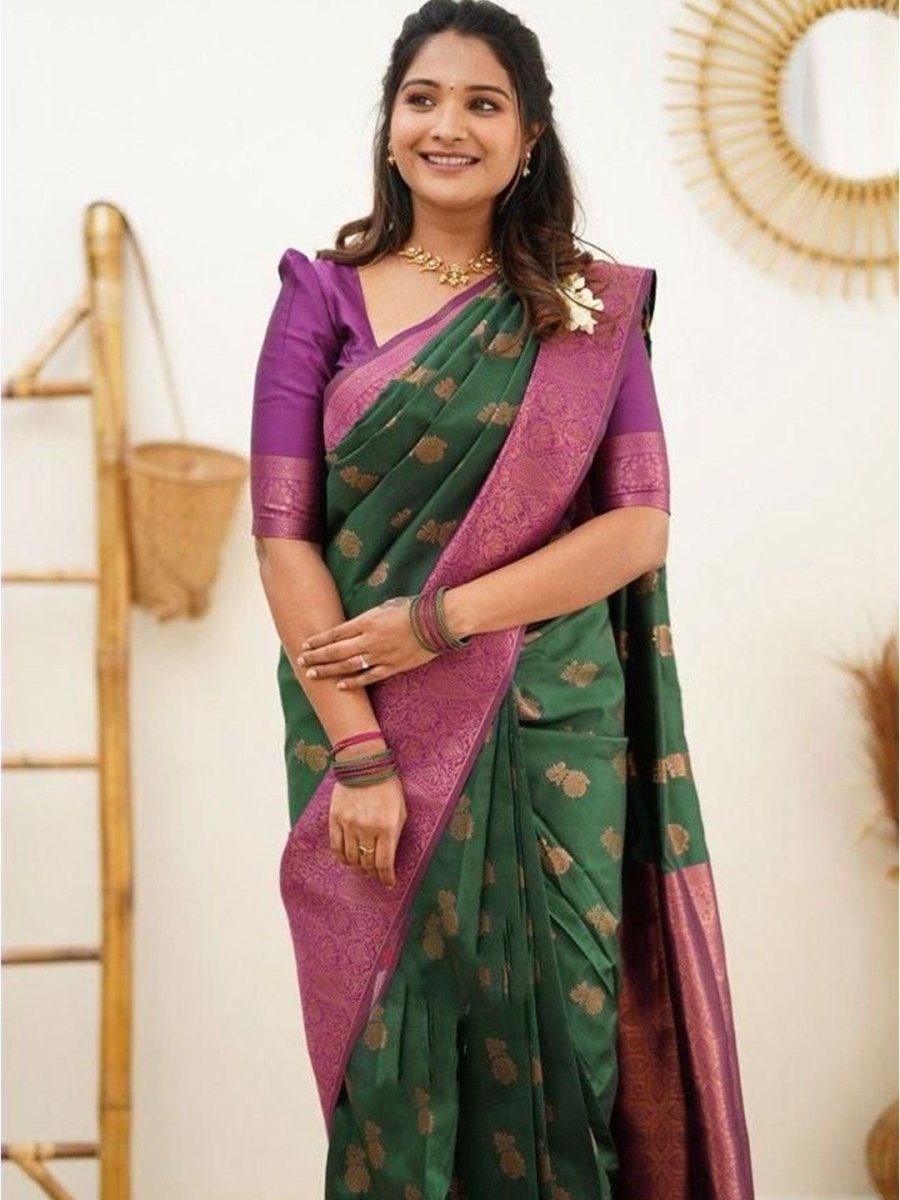 Anouk Woven Design Zari Banarasi Saree | Swadesiicart