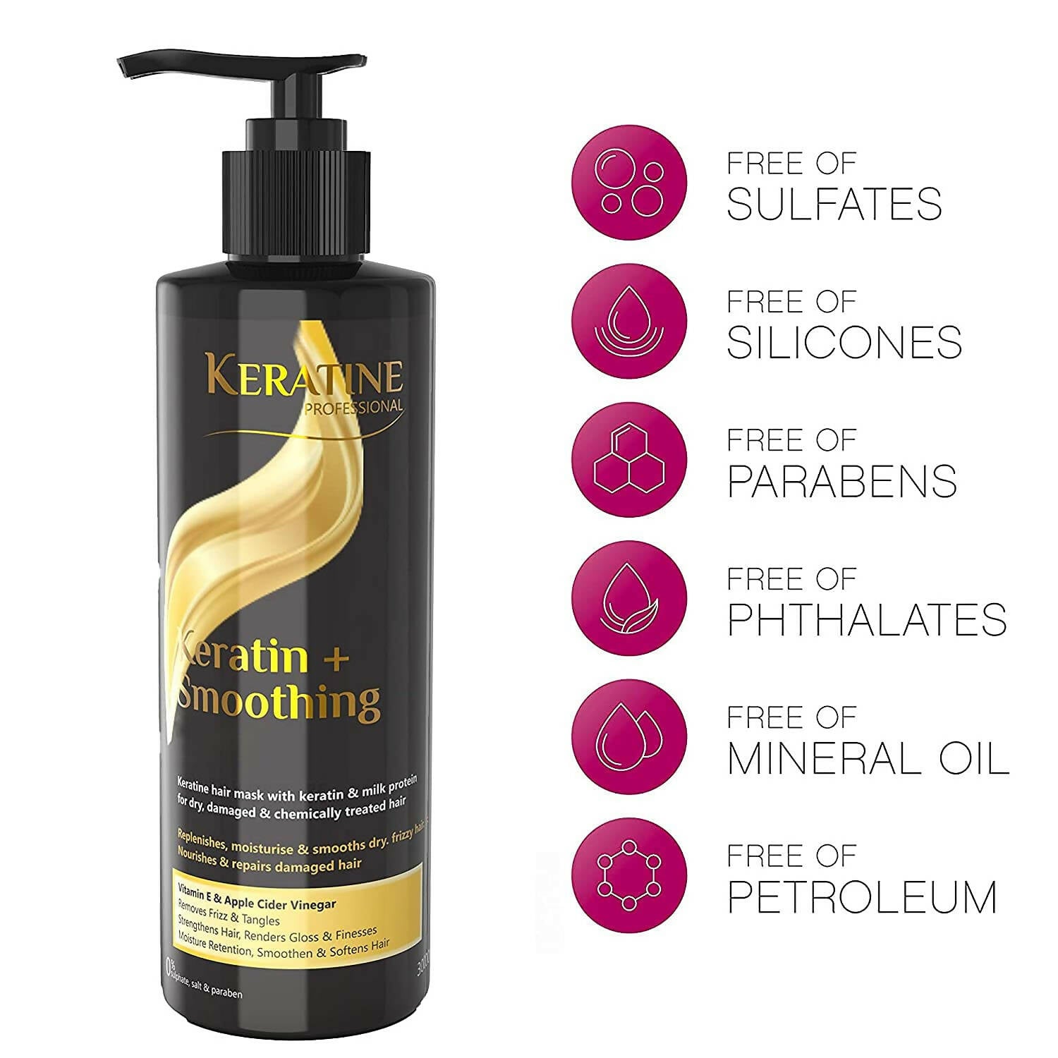 Keratine Professional Keratin + Smoothing Shampoo - Swadesiicart