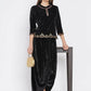 Women Republic Black Velvet Embroiderd Koti With Dhoti Pants | Swadesiicart
