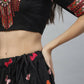 Black Cotton Embroidered Work Lehenga Choli with Dupatta - Jivika