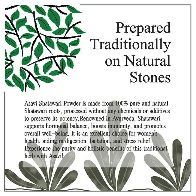 Asavi Stone Grounded Shatawari Powder | Swadesiicart