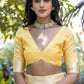 Vishnu Weaves Women's Yellow Pure Cotton Zari Woven Saree with Blouse - Swadesiicart