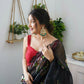 Vamsee Urvashi Black Organza Saree - Swadesiicart