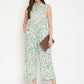 Ahalyaa Womens Mint Rayon Printed Jumpsuit | Swadesiicart