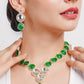 Divisha Alloy Gold-plated Green Jewellery Set | Swadesiicart