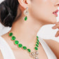 Divisha Alloy Gold-plated Green Jewellery Set | Swadesiicart