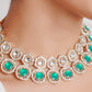 Divisha Alloy Gold-plated Green Jewellery Set | Swadesiicart