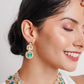 Divisha Alloy Gold-plated Green Jewellery Set | Swadesiicart
