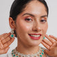 Divisha Alloy Gold-plated Green Jewellery Set | Swadesiicart