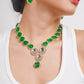 Divisha Alloy Gold-plated Green Jewellery Set | Swadesiicart