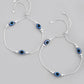 VOJ Set of 2 Silver Plated Evil Eye Anklet - Swadesiicart