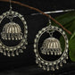 Mominos Fashion Johar Kamal Silver Earrings With Kundan Work Jhumkas - Mominos Fashion