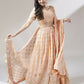 House of Panchhi Women Peach Pure Georgette Embroidered Lehenga & Blouse, Dupatta | Swadesiicart
