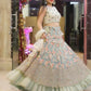 Jyoti Fashion Sea Green 3mm with Thread and Jari Embroidery Net Lehenga Choli with Dupatta | Swadesiicart