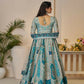 Kesar Fab Sky-Blue Banarasi Silk Embroidered Lehenga | Swadesiicart