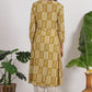 W for Woman Green Paisley Printed Cotton Crepe Gathered Kurta with Mirror Embroidery