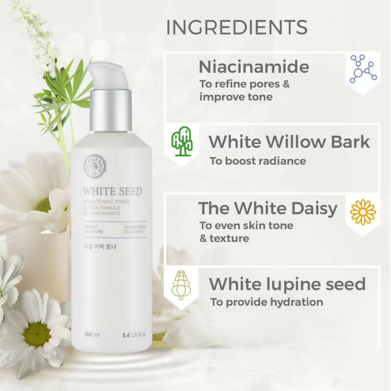 The Face Shop White Seed Brightening Toner - Korean Skincare | Swadesiicart