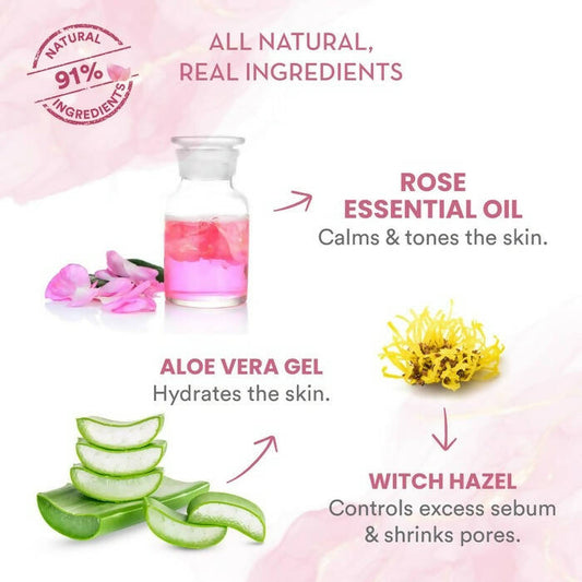 Wow Skin Science Super Light Rose Aloe Gel Moisturizer - Swadesiicart