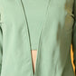 Myshka Women's Green Solid Coat With Trousers - Swadesiicart