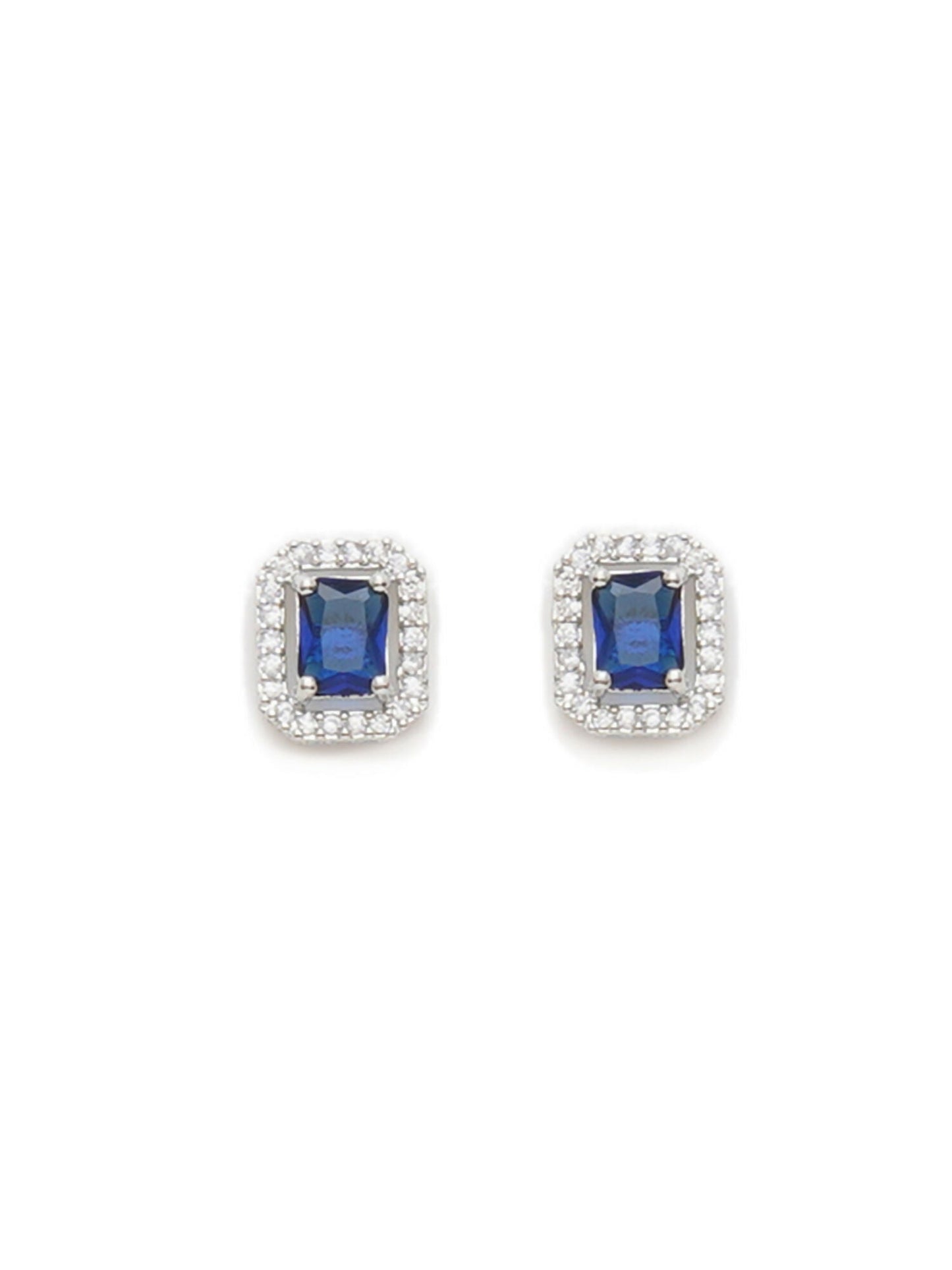 stone stud (Blue) - Ruby Raang - Swadesiicart