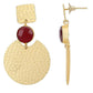 Joban Fashion Women Round Shape Matte Gold Earrings | Swadesiicart