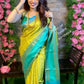 DEIANA'S Beautiful Designer Golden zari Soft Lichi Silk Saree - Yellow - Swadesiicart