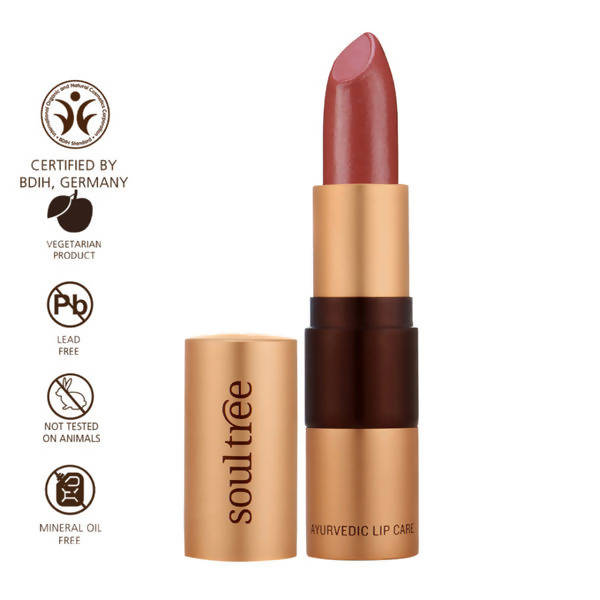 Soultree Ayurvedic Lipstick Shiny Blush 555 - Swadesiicart