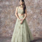 Jyoti Fashion Catching Aqua Green 3MM Sequin with Jari Embroidered Net Lehenga Choli with Dupatta | Swadesiicart