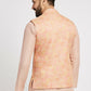 Ethnic India Pink Bundi Men's Jacket Abstract Blended | Swadesiicart