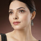 NVR Women's Silver-Toned German Silver Oxidised Dome Shaped Jhumka Earrings - Swadesiicart