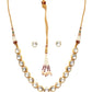 Kundan Choker with Studs Jewellery Set (Gold) - Ruby Raang - Swadesiicart