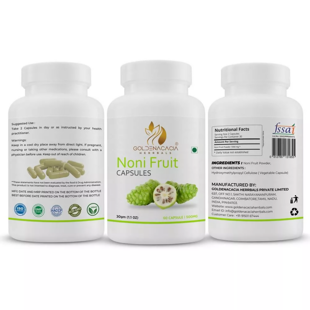 Goldenacacia Herrbals Noni Fruit Capsules | Swadesiicart