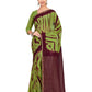 Mimosa Women's Green Chiffon Banarasi Silk Saree | Swadesiicart