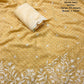 Yellow Pure Chiffon Woven Design Saree with Unstitched Blouse - Hiral Fashion | Swadesiicart