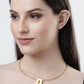 NVR Women Gold-Polished Circular Choker Necklace | Swadesiicart