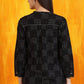 W for Woman Black Ikkat Yarn Dyed Pure Cotton Straight Tunic