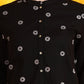 W for Woman Black Printed Pure Cotton Button Down Shirt